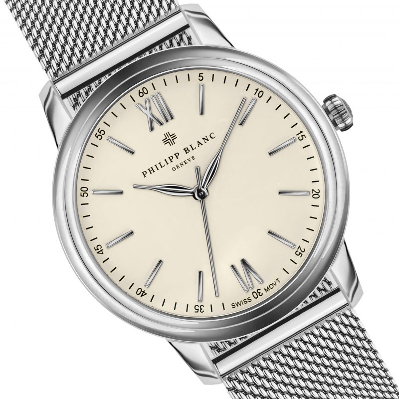 Geneva white dial silver mesh - Image 6