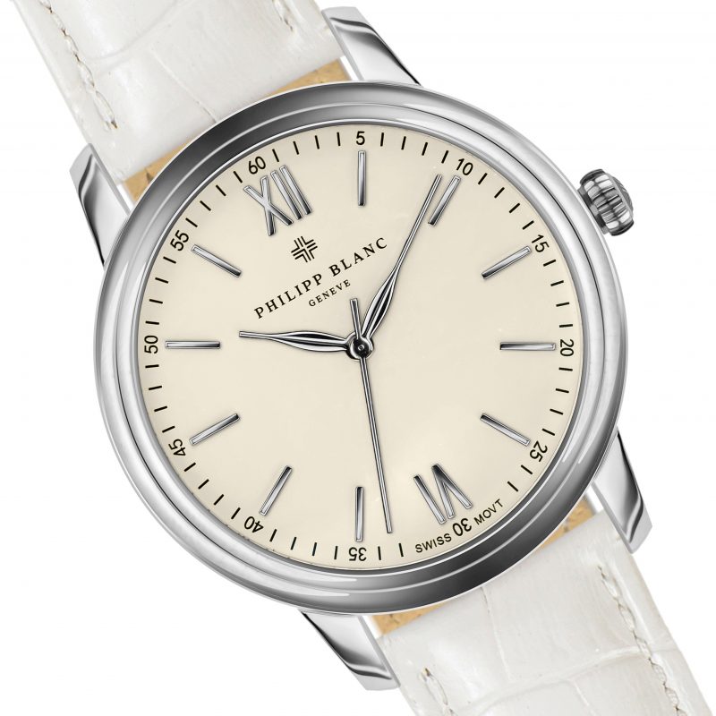 Geneva white dial white croco leather - Image 6
