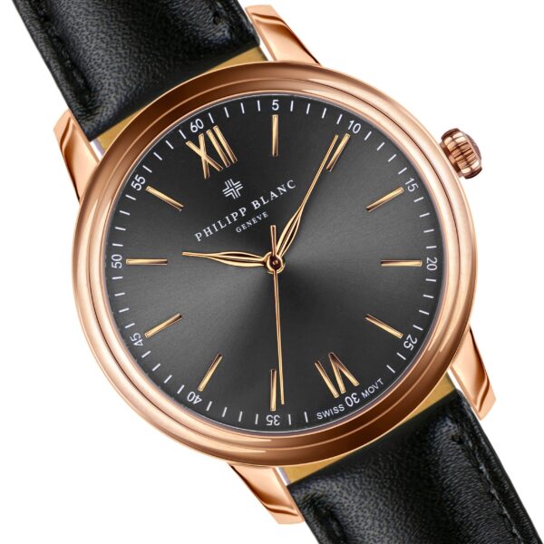 Geneva black leather set