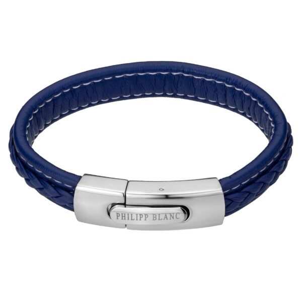 Henry Dark blue/Silver Genuine Leather/Stainless steel