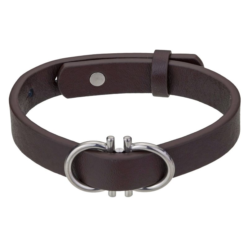 Christian  Brown/Silver Genuine Leather/Stainless steel