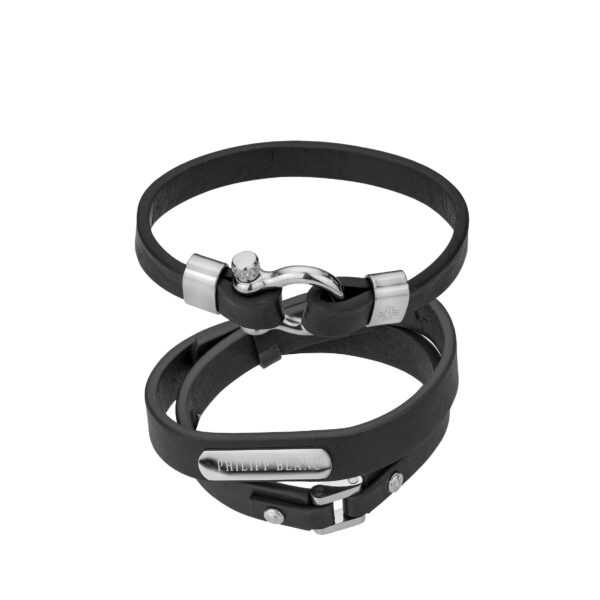 Paul Black/Silver Genuine Leather/Stainless steel