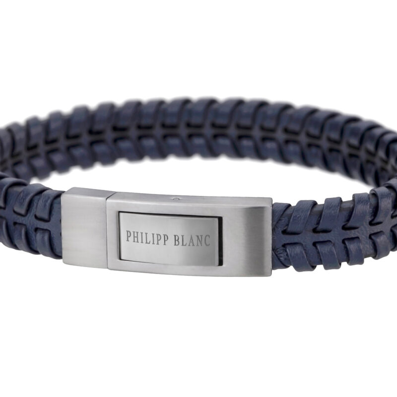 Andreas  Dark blue/Silver Genuine Leather/Stainless steel - Image 3
