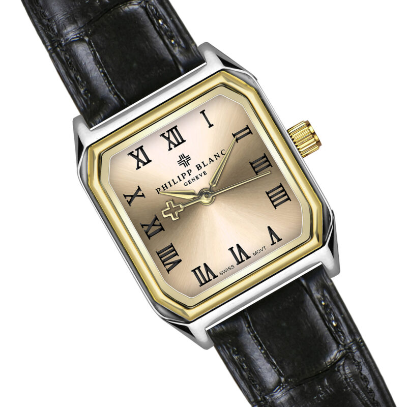 Delémont Black Padded and stitched croco - Image 3