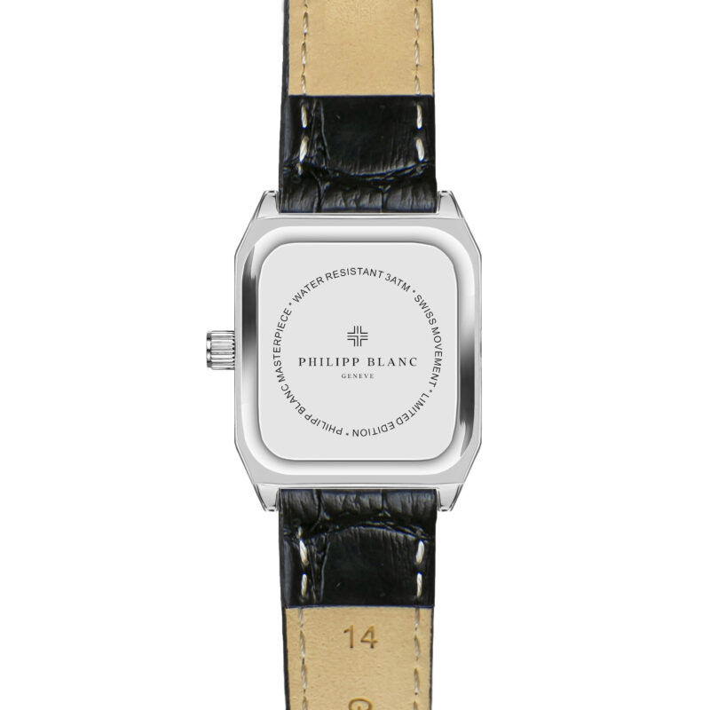 Delémont Black Padded and stitched croco - Image 4