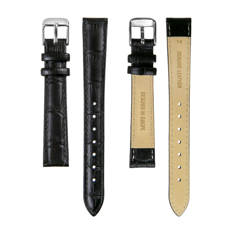 Delémont Black Padded and stitched croco - Image 6