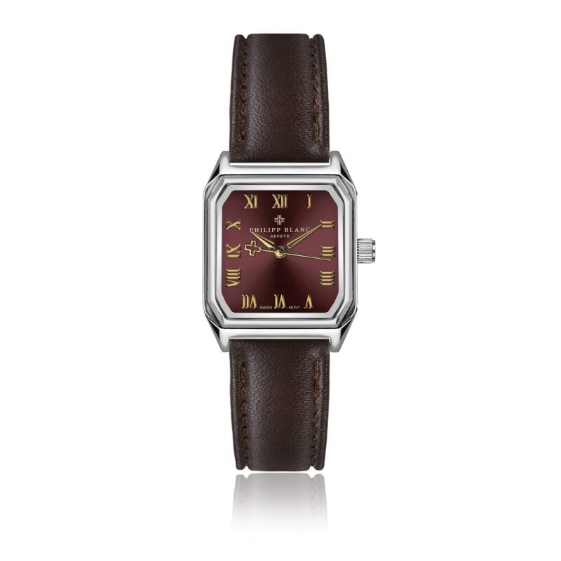 Martigny Brown Padded and stitched smooth