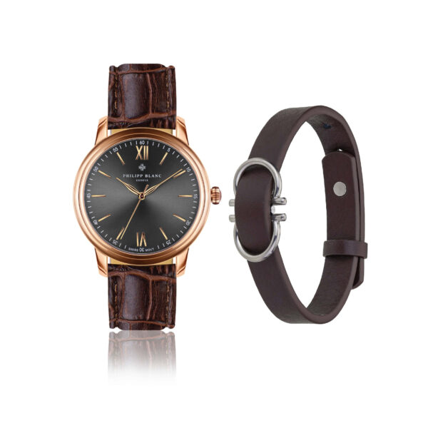 Geneva Brown croco Mesh Set